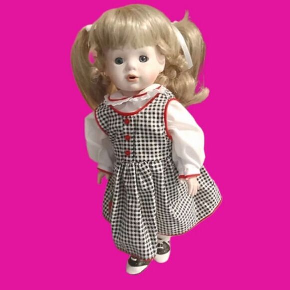 Tarkos Porcelain Doll Collection, Strawberry Festival Doll 15" #93/300. Taylor - Picture 1 of 4